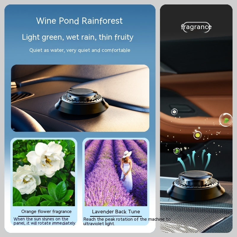 Solar-Powered Rotating Car Diffuser – Kinetic Fragrance air freshener Diffuser car