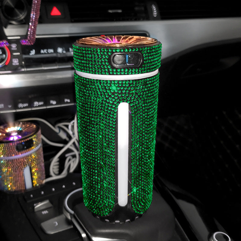 Luxury Diamond Car Diffuser with LED Light – Aromatherapy Diffuser Car Air Freshener
